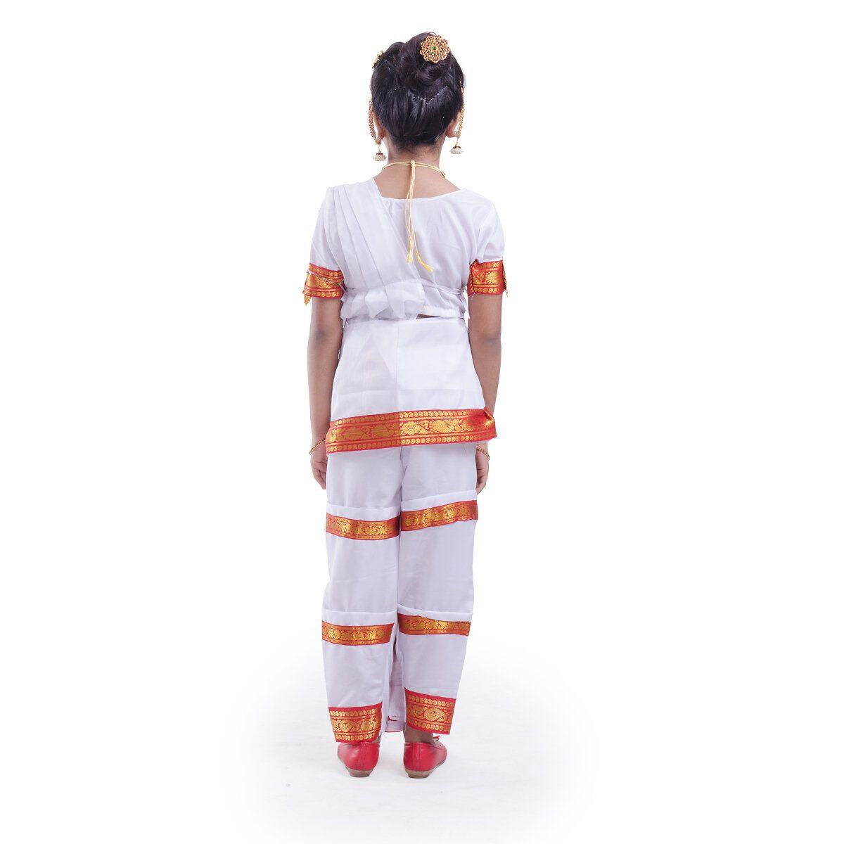 Blue Yellow 40 Inch Pant Length Bharatanatyam Dance Costume | Art silk –  Classical Dance Jewelry