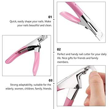 1pc Nail Clipper Acrylic Gel French False Nail Tip Cutter Black Stainless  Steel Nail Tool | SHEIN