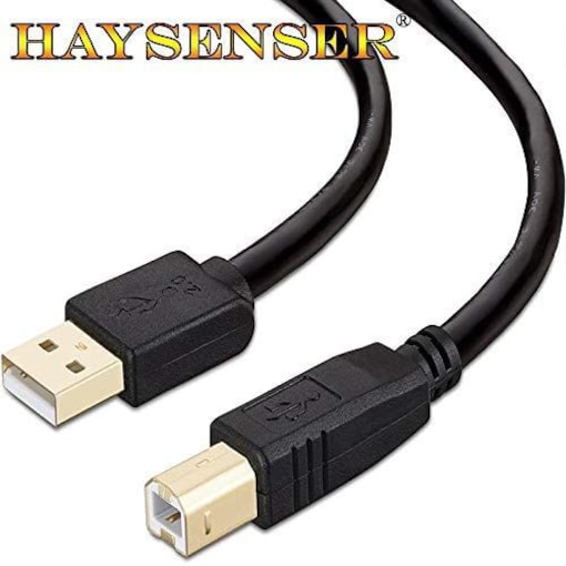 Shop Haysenser USB Printer Cable USB 2.0 Type A Male to Male Scanner Cord High Speed for Brother, HP, Canon, Lexmark, Epson, Dell, Xerox, Samsung etc (1.5) | Dragon Mart UAE
