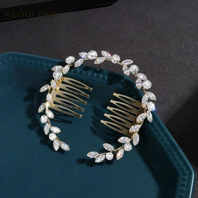 Shop Neoglory Czech Rhinestone Crystal Headpiece Noble Gold Bridal Hair  Accessories | Dragon Mart UAE