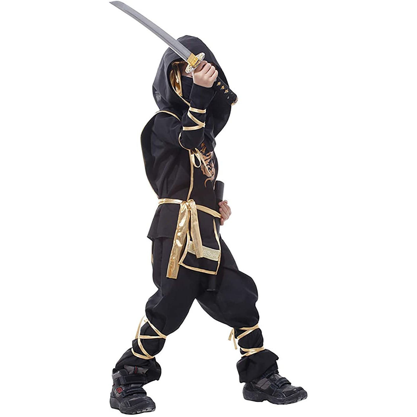  Men's Golden Dragon Ninja Costume : Clothing, Shoes & Jewelry