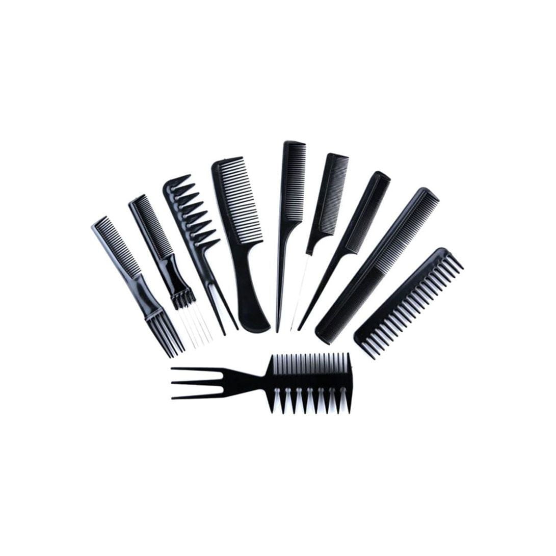 Source Hair comb set 9piece black carbon fabric black with 1 pouch set for  hair cutting barbering supplies on m.alibaba.com