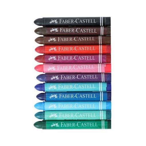 FABER-CASTELL 90 Mm Jumbo Wax Crayons (Pack of 12) 