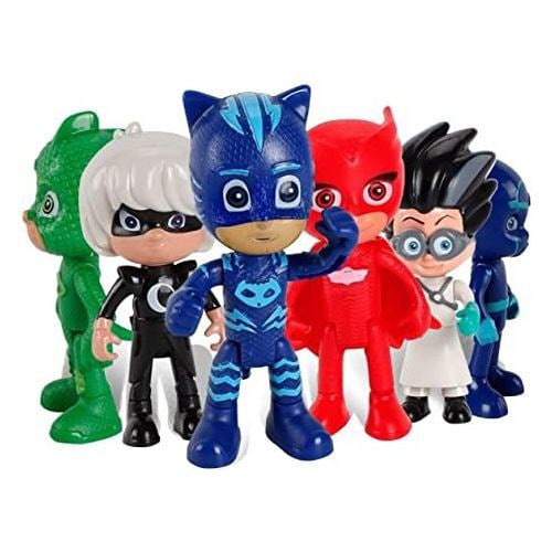 Shop Generic PJ Mask Cartoon Anime Figure Toys - Set Of 6 | Dragon Mart UAE