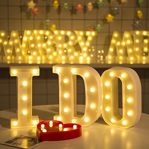 LED Light Up Letter N White, Lighting