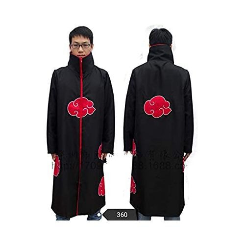 Naruto Uchiha Itachi Cosplay Costume Whole Set Akatsuki Cloak