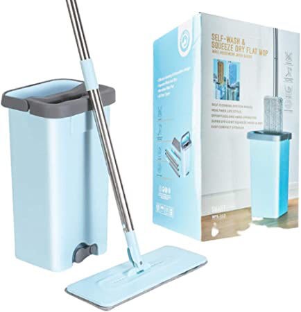 Purple Easy Rotary Bucket & Easy Clean Soft Microfibre Mop Cleaning System Set 