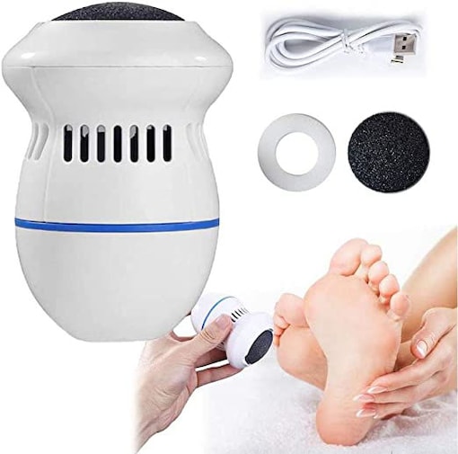 White Electric Foot Grinder, Foot Callus Remover, Dead Skin Remover, Hard Skin  Remover,exfoliating Scrub Foot File, Foot Scrubber