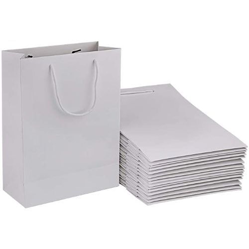 Voila Large Natural Kraft Paper Gift Bags, 12x10x5 in.-hangkhonggiare.com.vn