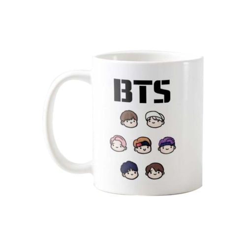 Printed BTS White Ceramic Coffee Mug