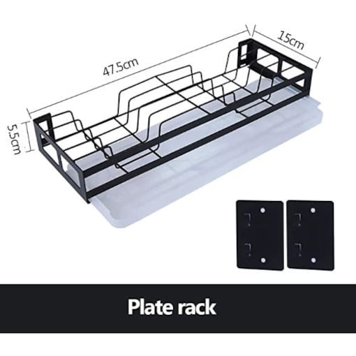 Shop GENERIC Wall Mounted Dish Drying Rack, Black