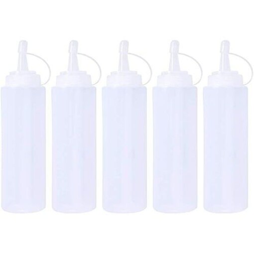 Shop Fufu FUFU Refillable Plastic Squeeze Sauce Bottles - White, Pack of 20