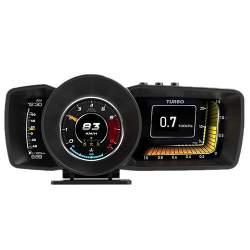 Shop Amhuui 3 LCD Screen HUD Display OBD & GPS Alarm Light Speedometer