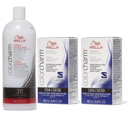 Shop Wella CC Liquid Hair Color with Cream Developer, Palest Ash Blonde,  42ml, 946ml | Dragon Mart UAE