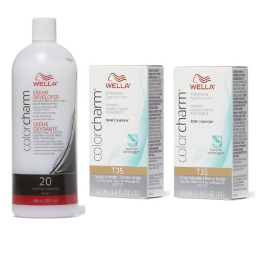 Buy Online Wella CC Liquid Hair Color with Cream Developer, Beige Blonde,  42ml, 946ml in UAE 