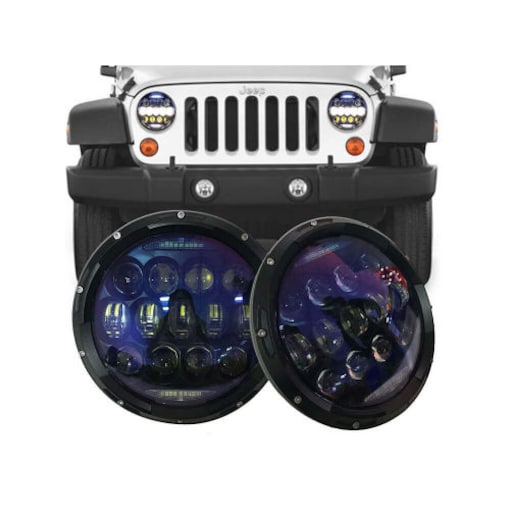 Shop Generic LED Headlight for Jeep Wrangler, 7 inch, JK 07-16, 75W |  Dragon Mart UAE