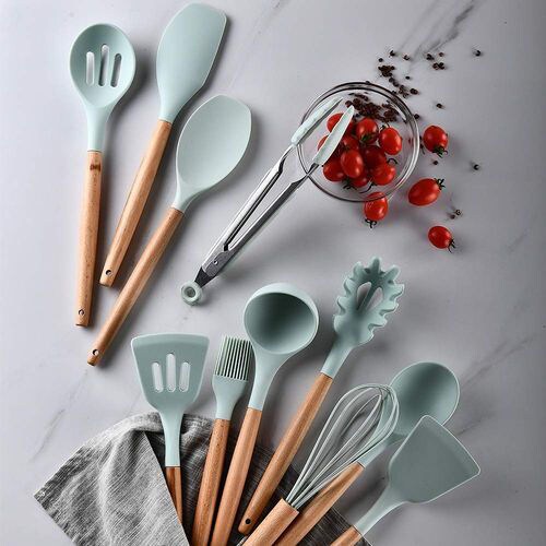 Shop Comcreate ComCreate Silicone Cooking Utensil Set with Wooden