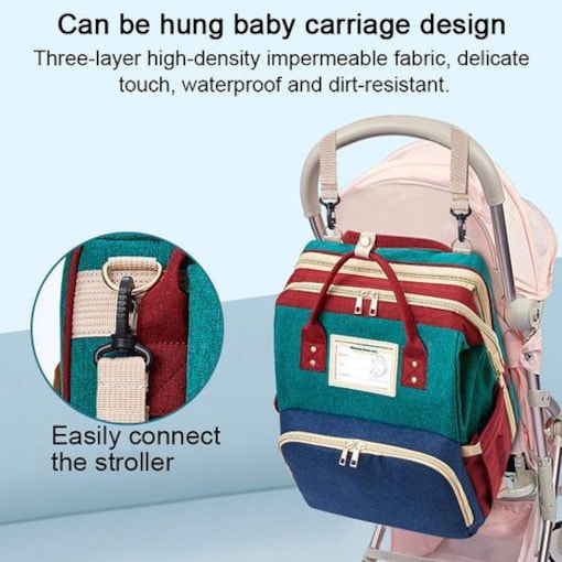 Azulmart Diaper Backpack with Crib Infant Sleeper, Multicolour Online Shopping