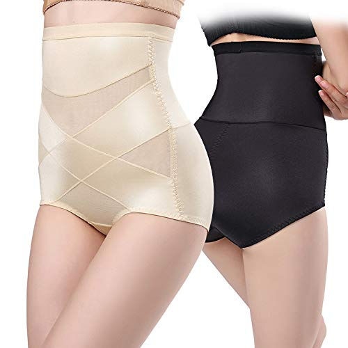 SHAPERIN 2 Packs of Tummy Control Shapewear Panties for Women High Waisted Body  Shaper Slimming Shapewear Underwear Girdle Panty 
