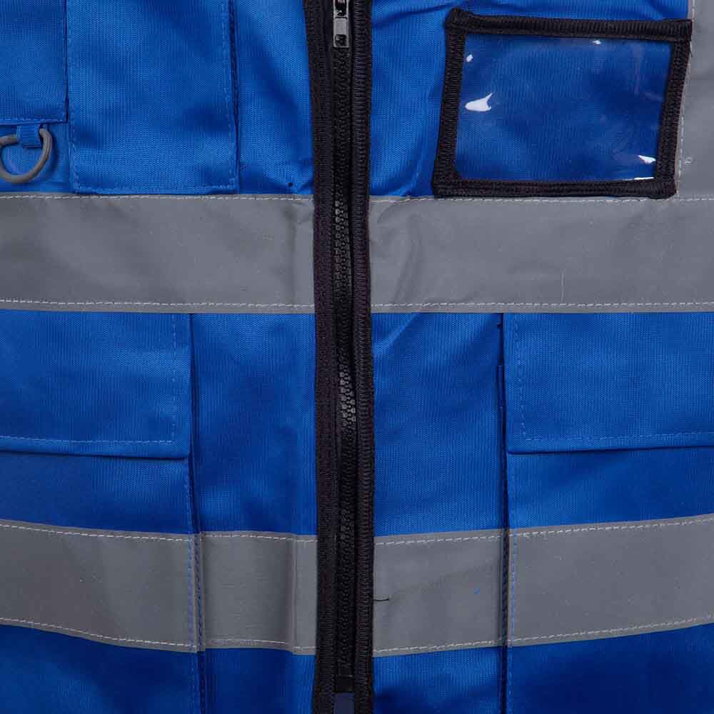 Shop Mer MER Safety High Visibility Reflective Work Vest With Pocket Blue