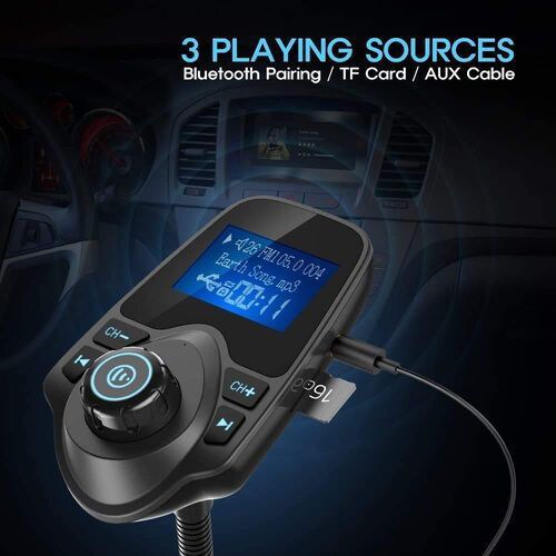 Shop Accloo Wireless In-Car Bluetooth FM Transmitter, Black | Dragon Mart  UAE
