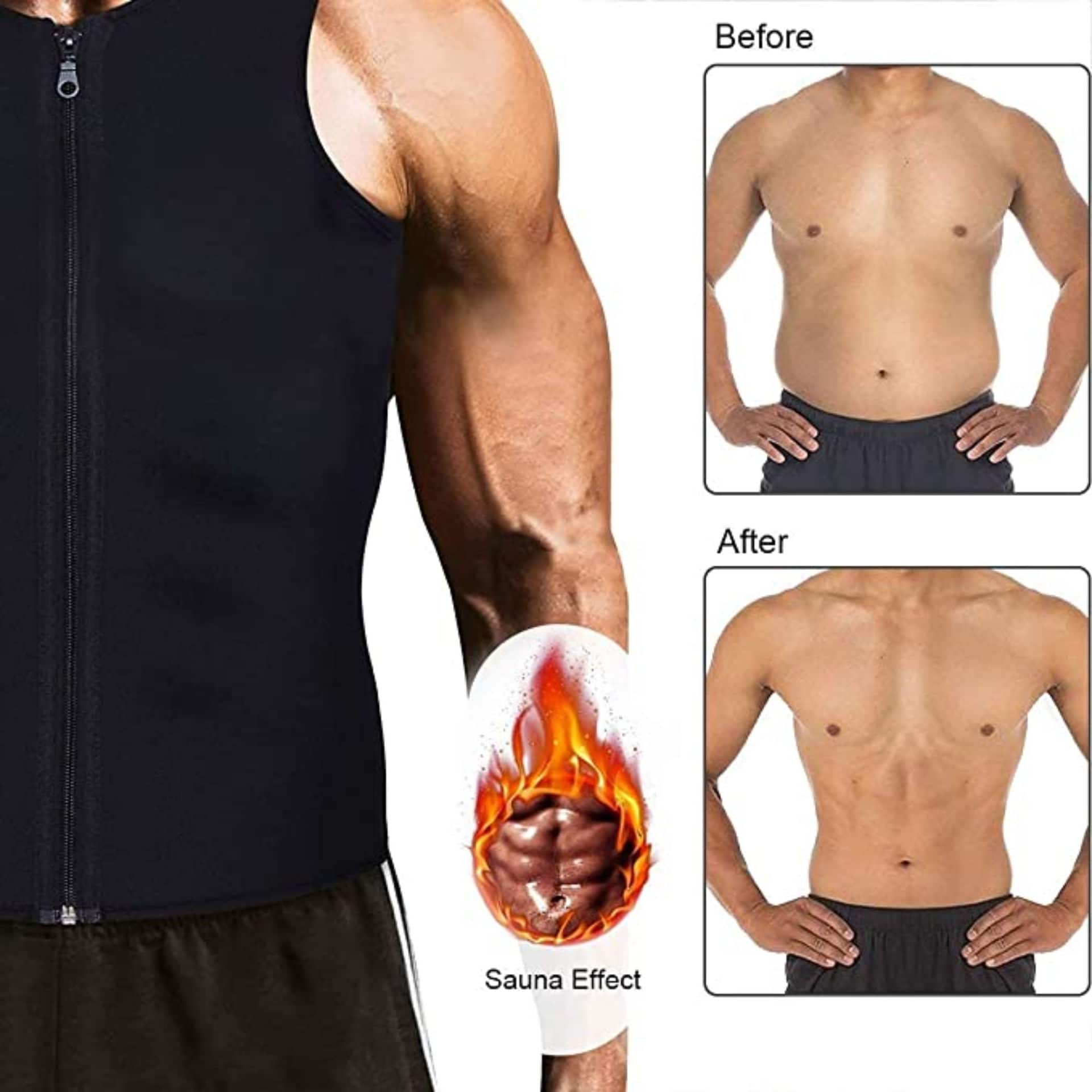 Generic Men Neoprene Sweat Sauna Vest Body Shapers Vest Waist