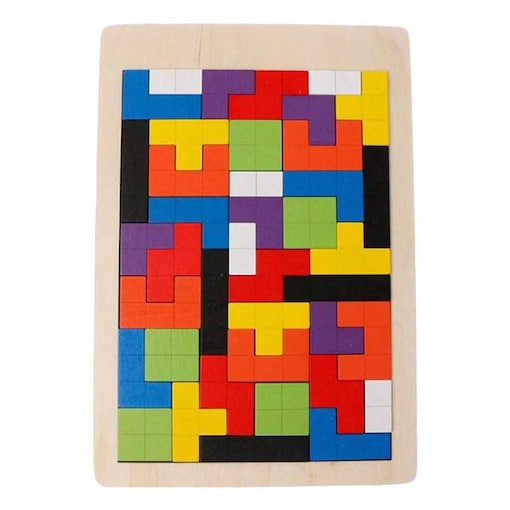 Shop Generic 3D Tetris Tangram Brain Teaser Puzzle 40pcs | Dragon Mart UAE