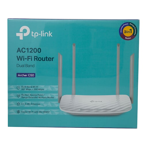 Skælde ud Patronise eksekverbar Shop Tp-Link TP-Link Dual Band Wi-Fi Router Archer C50 3in1 AC1200 White |  Dragon Mart UAE
