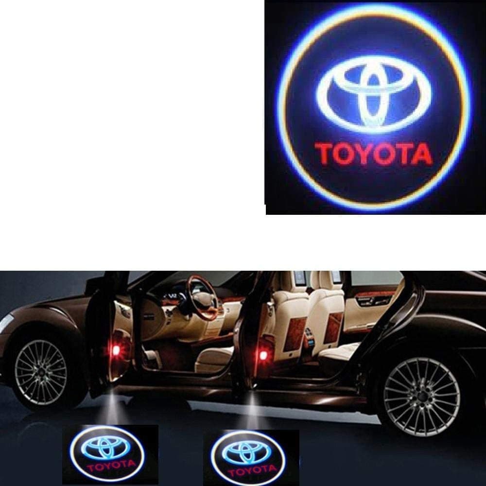Shop Generic Wireless LED or wire Car Door Toyota Logo Welcome Projector  Light, Pack of 2pcs