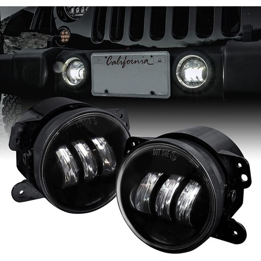 Shop Generic LED Fog Lights Replacement for Jeep Wrangler | Dragon Mart UAE