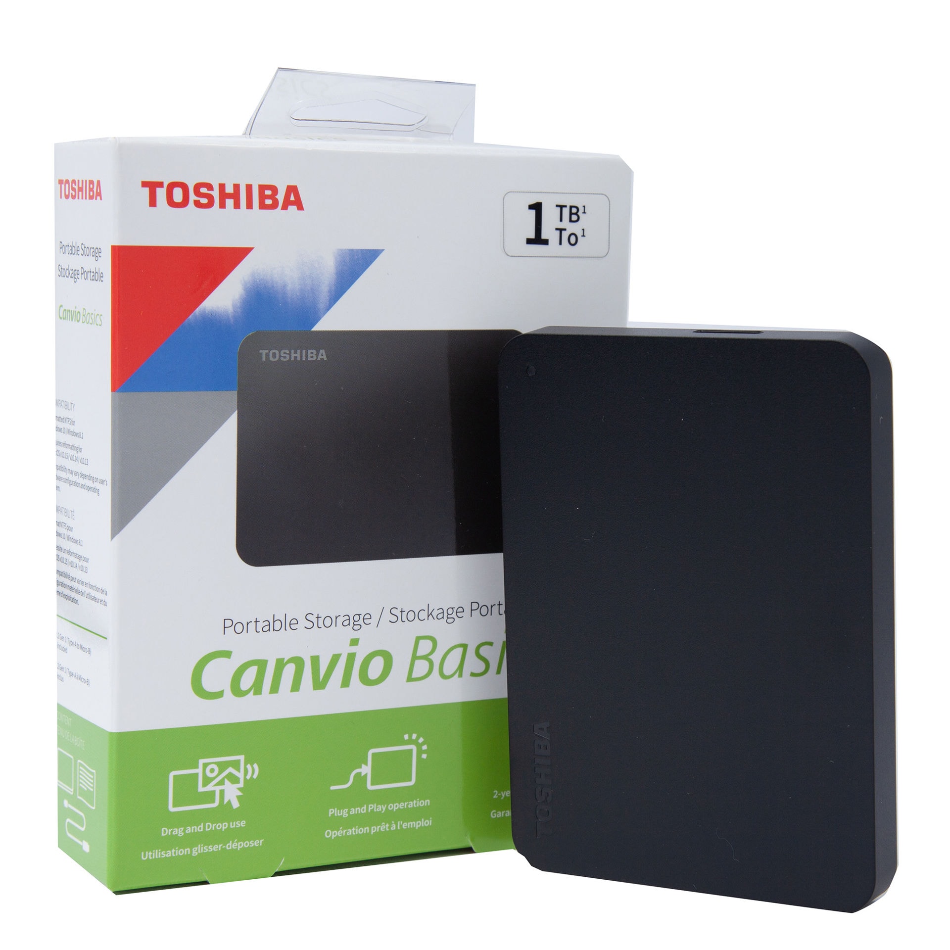 aktivitet pebermynte Op Shop Toshiba Canvio Basics Portable Storage, Black, 1Tb | Dragon Mart UAE