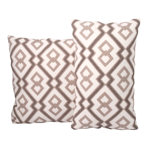 Shop Sit SIT Decorative Modern Pillow Cover Set Without Filler - White &  Grey