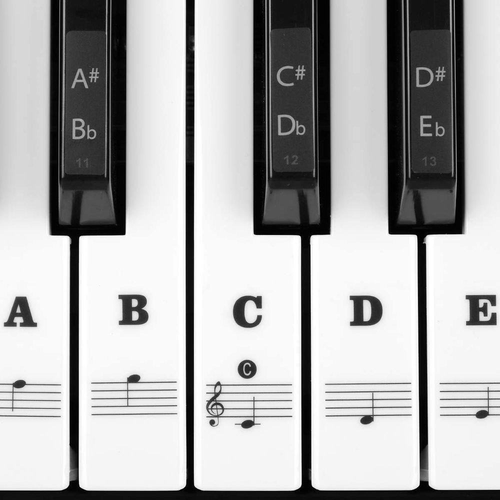 Shop Coolchic Piano Stickers For 88, 61, 54, 49 Key, Black