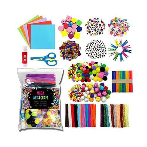 Arts and Crafts Supplies for Kids, Craft Art Supply Jar Kit for Student