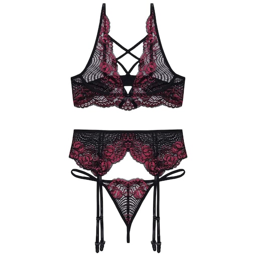 Buy online Laced Bra And Panty Set from lingerie for Women by