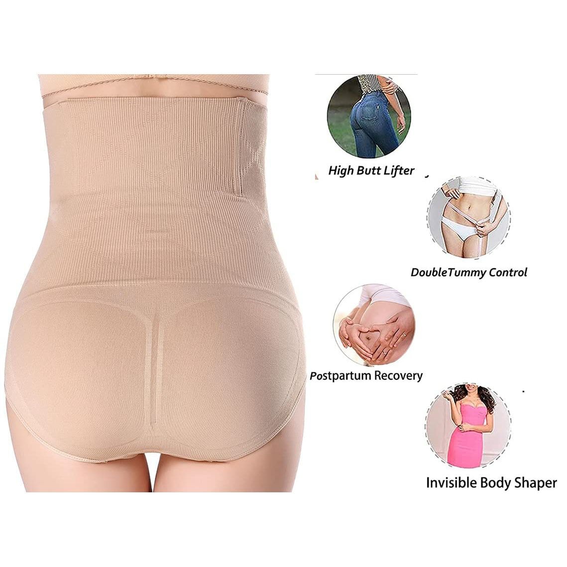 Shop Aqaq AQAQ Tummy Control Short Panty High Waist Butt Lifter Shapewear