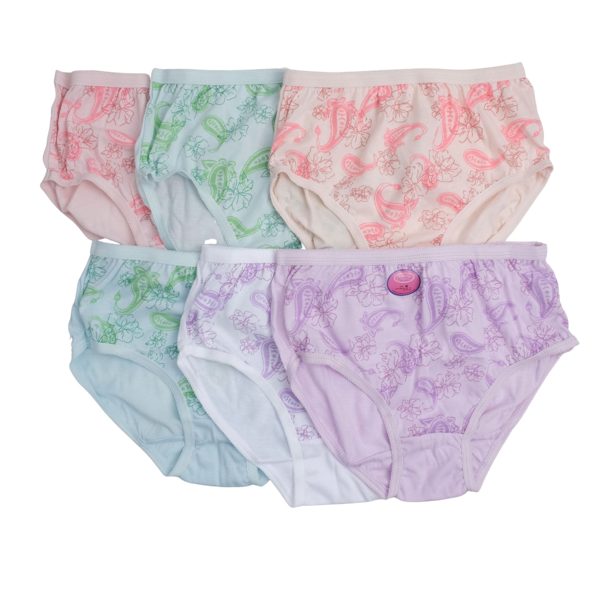 Girls Cotton Blend Assorted Printed Underwear Size 12 - at -   