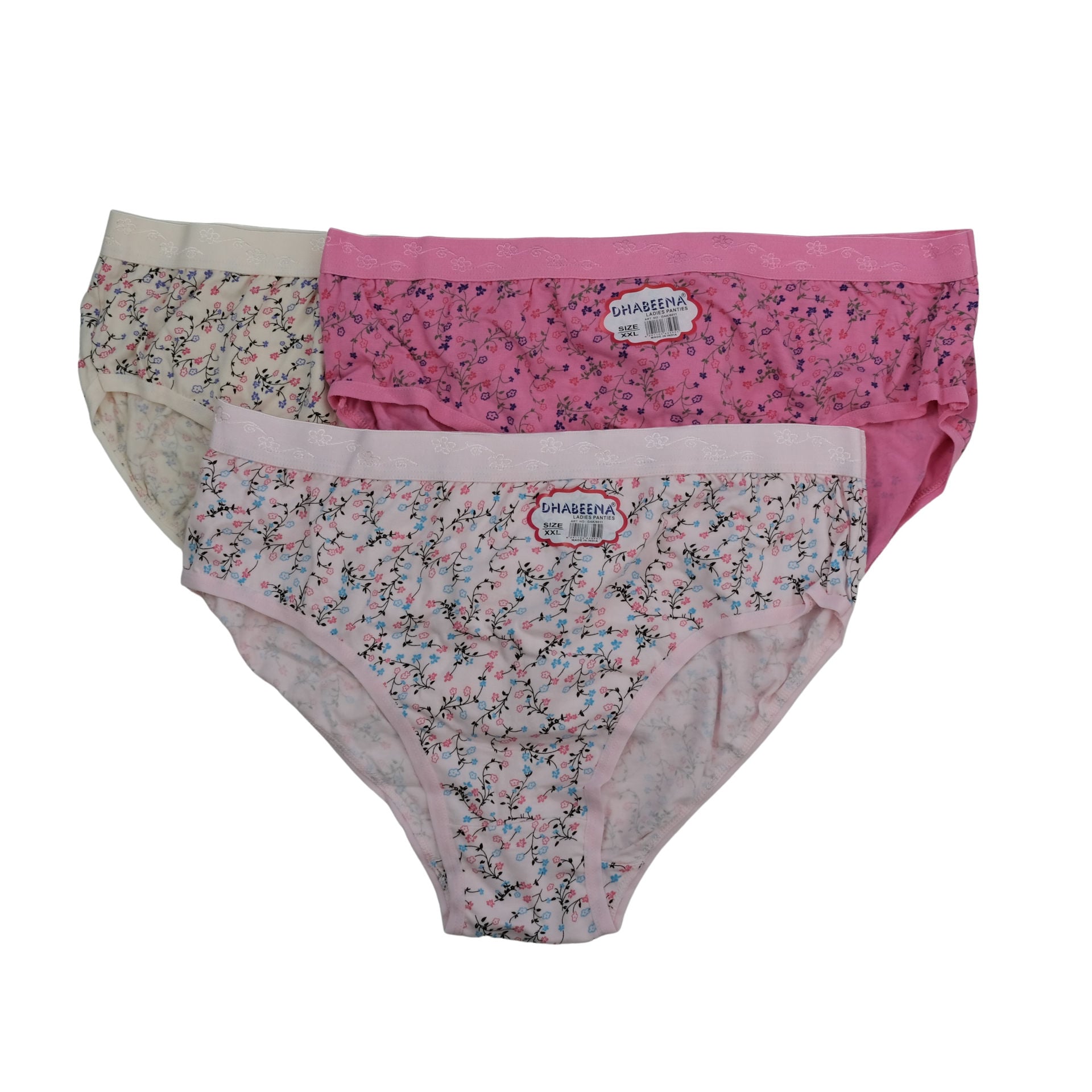 Floral Printed Cotton Daily Wear Panty (Pack of 3)
