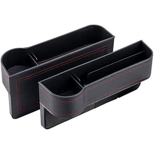 Shop Maxer Faux Leather Car Front Seat Gap Filler Storage Organizer with  Cup Holder