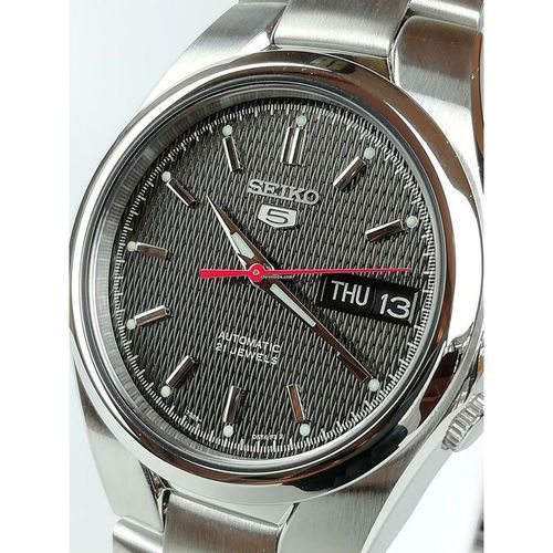 Shop Seiko 5 Men's Automatic Watch Black Dial 37mm Diameter Stainless Steel  SNK607K1 | Dragon Mart UAE