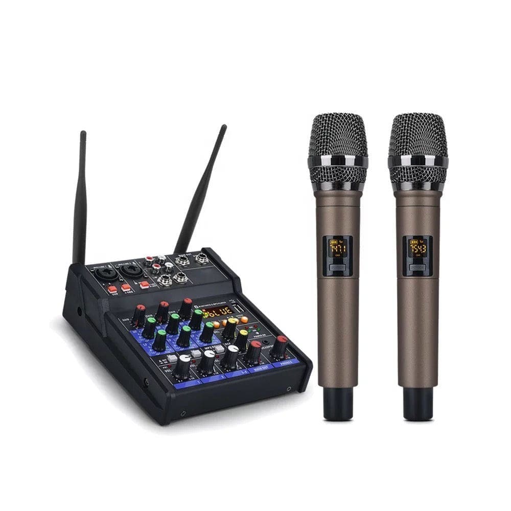Microfono Wireless con Mixer Audio G-MARK Studio 4 Karaoke Mic Bluetooth DJ per  TV Computer Home Party Show Church Wedding - AliExpress