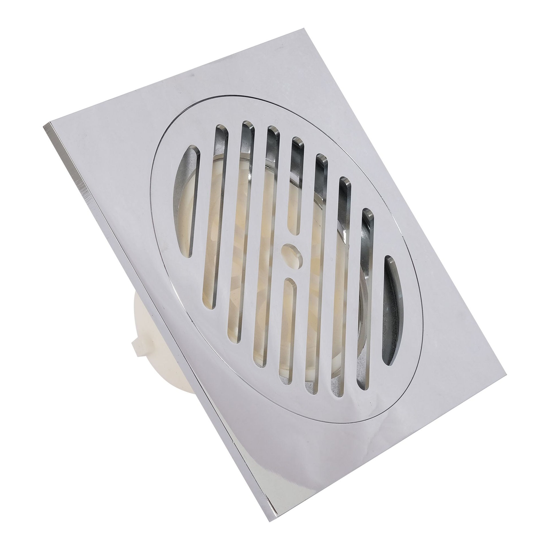 SQUARE SHOWER STAINLESS STEEL FLOOR DRAIN WITH REMOVABLE COVER SIZE 15X15CM