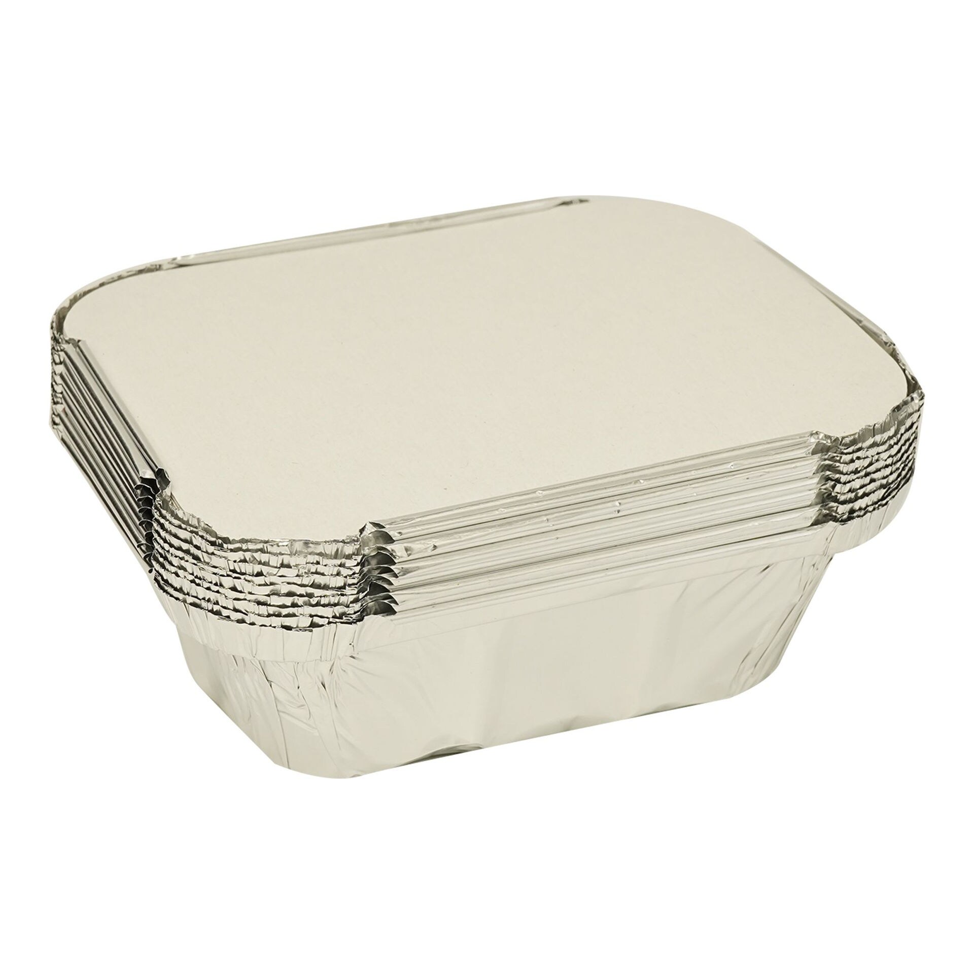 10Pcs Disposable Aluminum Foil Tin Box Aluminum with Lid