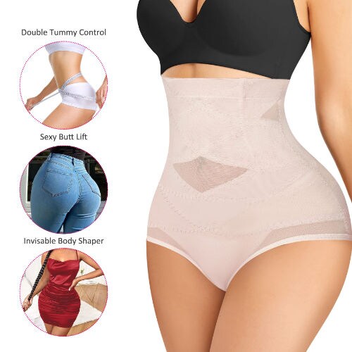 Shop NEBILITY Nebility Hi-waist Double Tummy Control Shapewear for