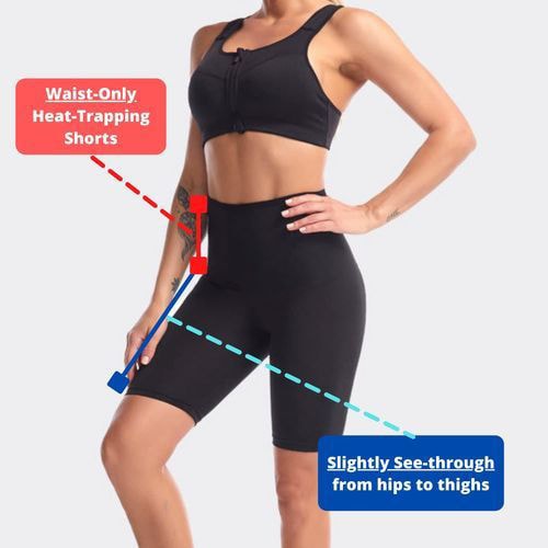 Shop NANOHERTZ Nanohertz Sauna Sweat Shapewear Shorts Pants for Women