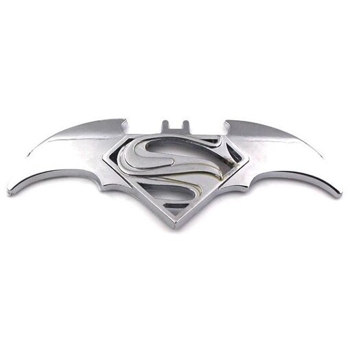 Metal sticker for car emblem batman and superman design silver: Buy Online  at Best Price in UAE 