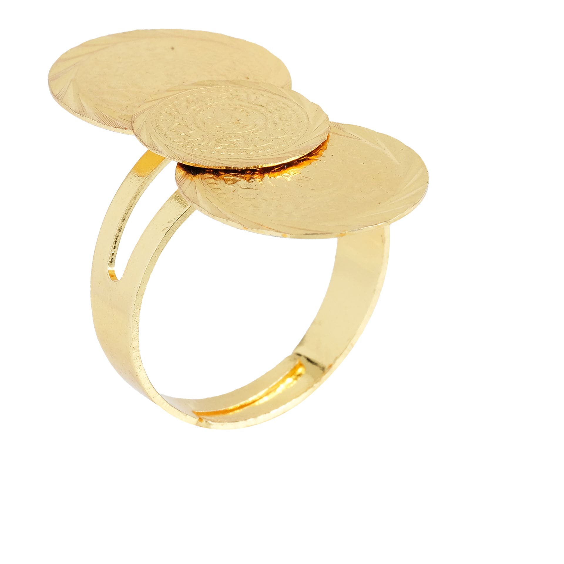Ancient Mauritian Coin Ring for Women Girls Gold Color Rings Jewelry Cions  Mauritian #048511