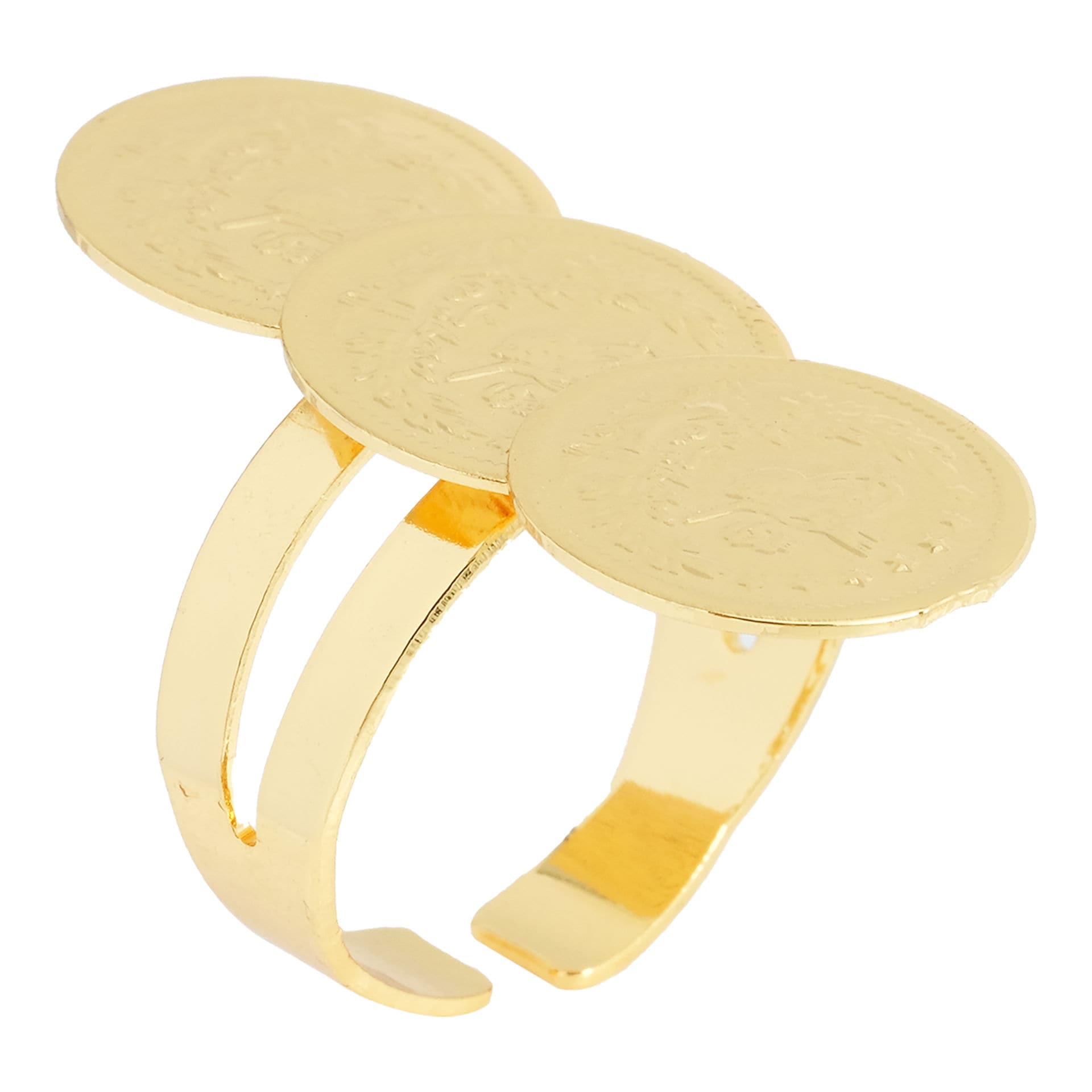 Sukkhi Modern Golden Coin Gold Plated NA Ring for Women - Sukkhi.com