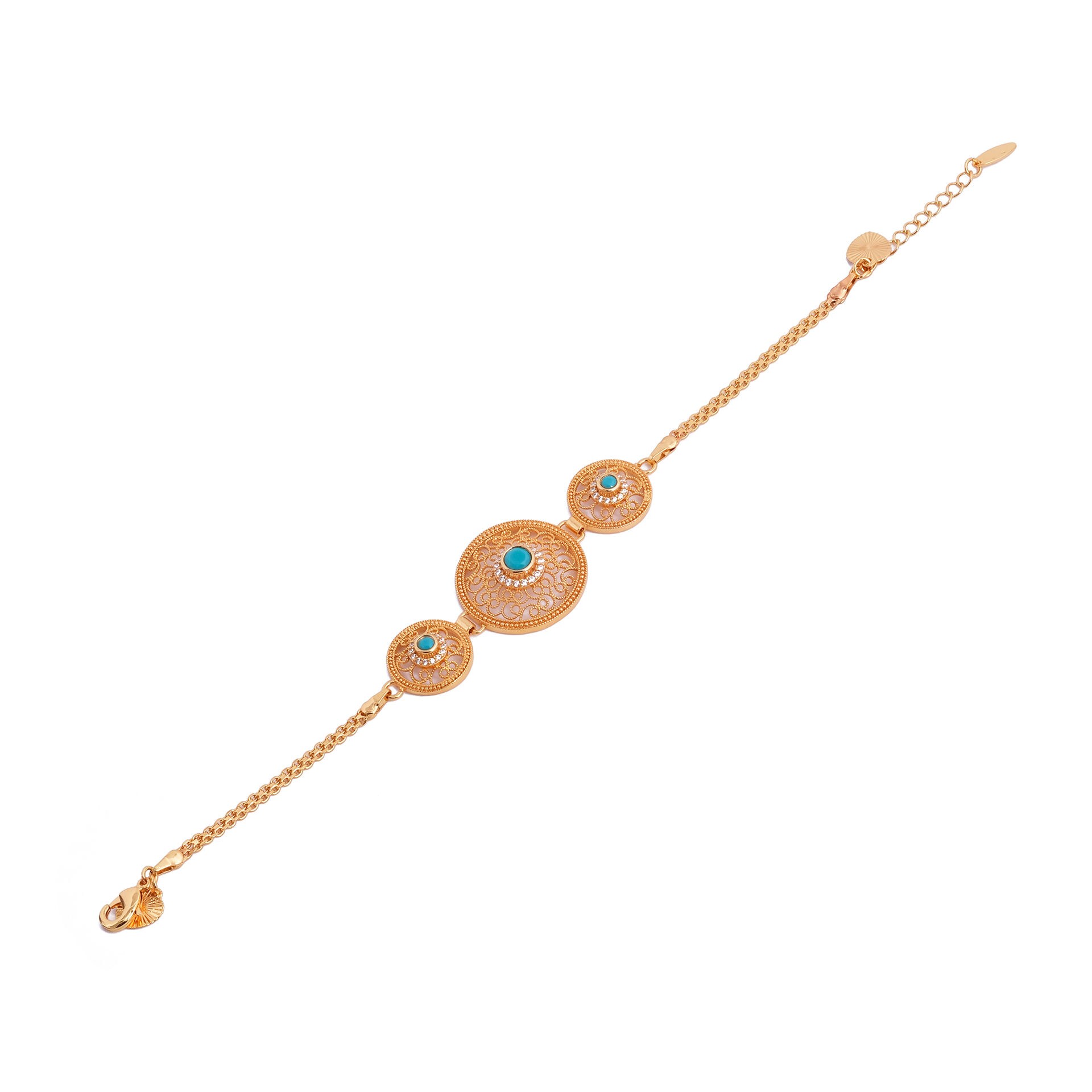 22ct Gold Poncha Bracelet with Flower Design