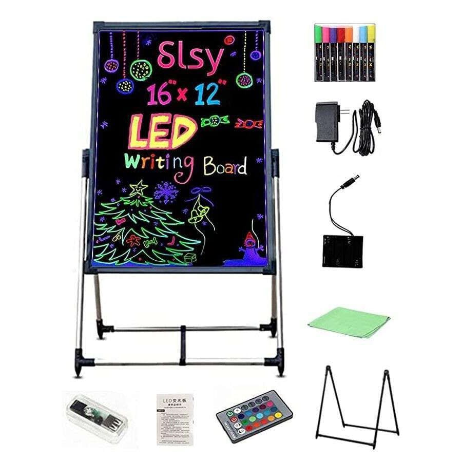 Shop PADOM Illuminated LED Message Writing Board with Neon Effect - Black